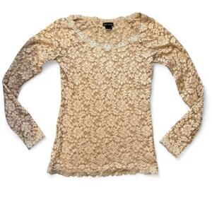 Y2k cottagecore whimsical lace sheer long sleeve top